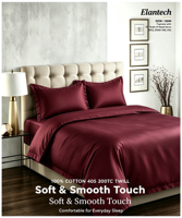 Parure de lit en coton uni, housse de couette 100% coton, drap de lit en coton uni, linge de lit en coton lisse pour un sommeil quotidien