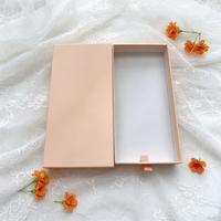 Boîte cadeau orange clair de style tiroir avec fonction coulissante, emballage en papier spécial pour chocolat, bonbons et aliments
