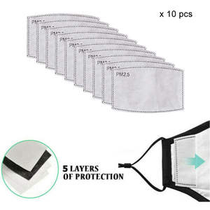 Lavable 5 capas Pm2.5 filtro Anti polvo Maskes filtro Pm 2,5 tela de carbono Maskes filtro para Maskes - Product Image 2