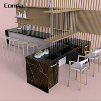 Ensemble de comptoir de produit moderne pour restaurant, cocktail, café, discothèque, fête, table de bar en plein air