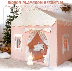 Tente de jeu d'intérieur personnalisée pour enfants, grande maison de jeu, tente de jeu pour enfants à double porte, château de rêve portable pour filles - Product Image 2