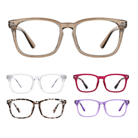 Blaulichtfilter-Brille für Damen und Herren, klare Fassung, quadratische Nerd-Brille, Anti-Blaustrahl-Computerbildschirm-Brille