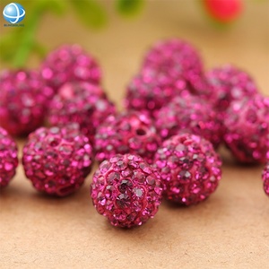 Cuentas de bolas <span class=keywords><strong>shambala</strong></span> de cristal de tamaño personalizado para pulseras y pendientes - Product Image 4