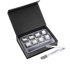 Hielera Personalizada de <span class=keywords><strong>Acero</strong></span> <span class=keywords><strong>Inoxidable</strong></span> de 8 Piezas con Cubitos de Hielo Plateados Pulidos <span class=keywords><strong>para</strong></span> Enfriar <span class=keywords><strong>Vino</strong></span> y Alimentos - Product Image 1