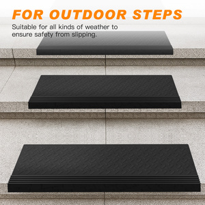 Degraus de Borracha Personalizados, Degraus de Borracha para Exterior Antiderrapantes com Borda para Escadas de Madeira, Concreto, Mármore, Azulejo e Metal, Preto - Product Image 2