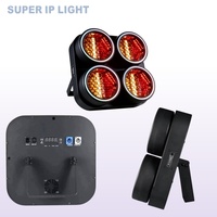 Luz de Escenario Retro de Cuatro Ojos con Efecto Halo Ámbar RGB, Lámpara de Ambiente DMX512 para DJ, Bar, Club, Decoración Visual Profesional