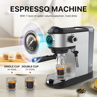 Cafetera 15 bar pompe cappuccino machine à café expresso avec mousseur à lait
