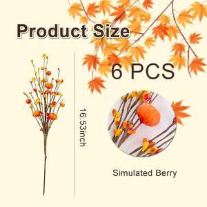 Rama de Fruta Artificial con 2 Ramas para Decoración de Bodas, Hogar y Fiestas, Venta al Por Mayor de Fábrica - Product Image 2