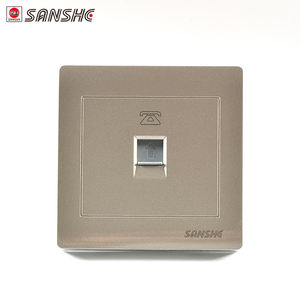 Interruptores y Enchufes Eléctricos de Pared de Cobre Plateado SANSHE S4 de Fábrica China - Product Image 3