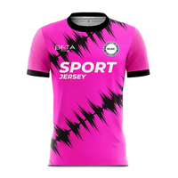 Kostenloser Druck 23-24 Saison Fußball Top Qualität Home Fan Player Atmungsaktiv Pink Soccer Jersey OEM ODM