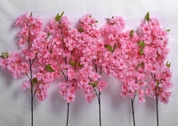 Kualitas tinggi 4 cabang bunga gantung buatan bunga sakura langit-langit untuk dekorasi pernikahan