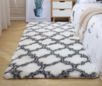 Tapis d'intérieur en fourrure pelucheuse à poils longs super doux, fabriqués à la machine, antidérapants, décoration de chambre à coucher