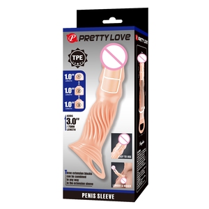 PRETTY <span class=keywords><strong>LOVE</strong></span> Hochwertige TPE Verzögerungs-Kondomhüllen Wiederverwendbar Waschbar für Männer Vergrößerung Langzeit-Sex-Verlängerer Penis Sexspielzeug - Product Image 6