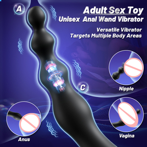 Premium Silikon 10 Vibrationsmodi Zugperlen Analplug Vibrator Männlicher Prostata-Massager Analkugeln Plug G-Punkt Sexspielzeug - Product Image 5