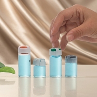 Flacon en verre transparent pour solution orale de pharmacie, rond, 3/5/7/10 ml, flacons en verre pour poudre lyophilisée de beauté, avec couvercle en plastique et bouchon en caoutchouc