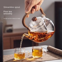 Théière en verre borosilicate de haute qualité, style chinois moderne, compatible avec les cuisinières électriques, pour la préparation du café et du thé à la maison, directement de l'usine
