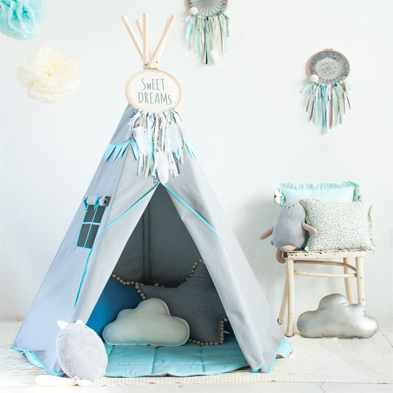 5 pole-blue-each size 110cm,high 165cm