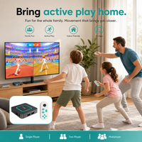 جهاز XHT T96 MINI الذكي بنظام أندرويد 10 لتشغيل التلفزيون بدقة 4K مع وحدات تحكم لاسلكية محمولة للألعاب التفاعلية متعددة الرياضات ومشغل الوسائط