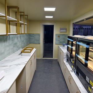 คาเฟ่คอนเทนเนอร์โครงสร้างเหล็ก 20GP ระดับไฮเอนด์ ดีไซน์เรียบง่าย พร้อมเคาน์เตอร์หิน ปั๊มดูดน้ำอัตโนมัติ และป้ายด้านบนแบบพับได้ - Product Image 6