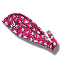 Gorro Quirúrgico con Estampado de Camuflaje y Logotipo Personalizado, Forro Interior de Satén, Transpirable, para Enfermeras de Hospital