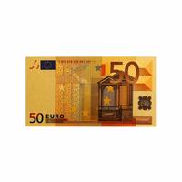 Ensemble complet de billets de banque européens colorés de 7 pièces, collection de cartes commémoratives en PET, cadeau souvenir 5 10 20 50 100 200 500