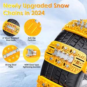 Cadenas de Nieve Universales para Neumáticos de Automóvil, Aleación de Titanio y Acero, Accesorios para Neumáticos Reforzados y Anchos - Product Image 2