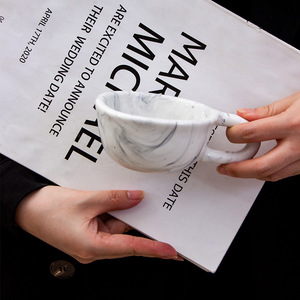 Custom Ceramic <b>Mugs</b> With Handle Marble Pattern Microwave Safe <b>Reusable</b> For Gifts And Daily Use - Product Image 3