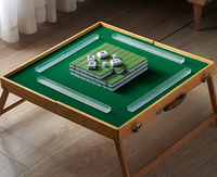 Meja Mahjong Lipat Kayu Modern Portabel untuk Berkemah dan Bepergian di Luar Ruangan