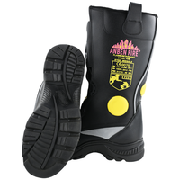ANBEN FIRE RJX Chaussures de sécurité pour pompier en cuir certifié EN 20345 Chaussures de pompier en cuir véritable