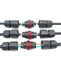 Conector de Cable con Núcleo de Cobre para Luz LED, IP68 2P M20 Hembra, Chapado en Oro y Níquel, Impermeable, para Flujo de Corriente