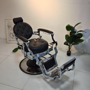 Chaise de barbier classique pour hommes Chaise de barbier de profession Chaise de coiffure vintage Belmont Chaise de barbier Unité - Product Image 2