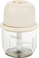Hachoir miniature sans fil portable pour la maison, alimenté par batterie, capacité de 300 ml, avec lames en acier inoxydable, faible bruit