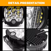 Phares à trois faces HYNBYZJ pour camions, 3 pouces, 5 pouces, 7 pouces, 120W, éclairage de travail LED pour voiture, 4300K, 6500K, spot, conduite, brouillard, tout-terrain, SUV