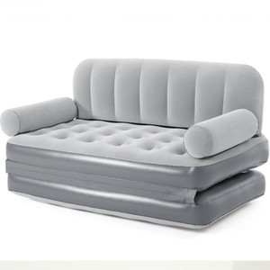 Canapé-lit gonflable double floqué Bestway 75073, housses de canapé extensibles douces pour chambre et salon, style moderne - Product Image 1