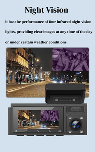 Dashcam Xe DVR 2 Inch Xe Máy Ảnh FHD 1080P Tự Động Ghi Dash Cam 3 Máy Ảnh Ống Kính Với Phía Sau Xem Máy Ảnh Tầm Nhìn Ban Đêm - Product Image 5