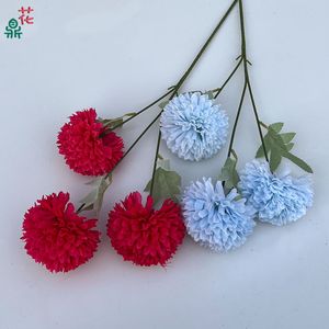 Flores de Crisantemo Artificiales de Seda en Colores Mixtos Hechas a Mano para Decoración de Bodas y Escenarios - Product Image 3