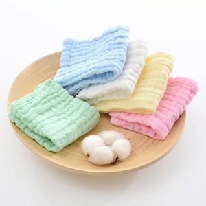 Serviettes pour le visage de nouveau-né en coton naturel doux 12x12 pouces, lingettes en gaze, débarbouillettes pour bébé - Product Image 6