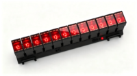 Projecteur à faisceau oscillant 12*60W avec lumière auxiliaire RGBW 4-en-1, zoom, effet de teinte, pendule unique + effet de faisceau, gradation linéaire 32 bits 0-100%