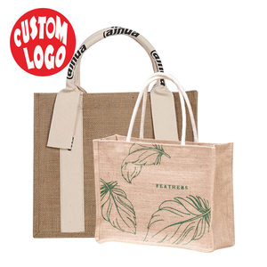 Sac en jute imperméable de haute qualité, vente en gros de sacs fourre-tout lavables personnalisés pour le marché français, sac fourre-tout en jute - Product Image 1