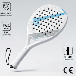 Raqueta <span class=keywords><strong>de</strong></span> Pádel Profesional <span class=keywords><strong>de</strong></span> 38 mm, Fabricada con Fibra <span class=keywords><strong>de</strong></span> Carbono y EVA, para Entrenamiento <span class=keywords><strong>de</strong></span> Adultos - Product Image 1