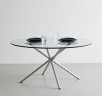 Panneaux de table ronds transparents en verre trempé de 4mm, 6mm, 8mm, 10mm, 12mm personnalisés en usine