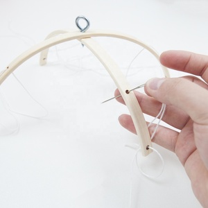 Bamboo Mobile Bell Bed Bell Semicircle with <strong>Pompom</strong> <strong>Maker</strong> - Product Image 5