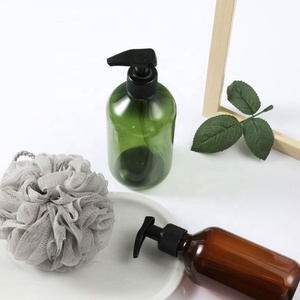 Luxury Empty Amber Dark Green 300ml 500ml PET Plastic <b>Shampoo</b> Shower Gel Lotion <b>Pump</b> <b>Bottles</b> - Product Image 6