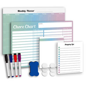 <span class=keywords><strong>Tableau</strong></span> blanc magnétique double face personnalisé, hebdomadaire et mensuel, en aimant souple, format standard, pour écriture - Product Image 3