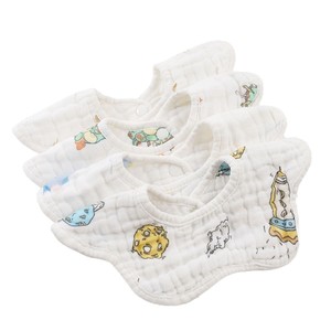 Baberos para bebé Kim Ryan, baberos de algodón de gasa de 6 capas con patrón de dibujos animados, para recién nacidos hasta niños pequeños, tamaño 0-3 años, baberos de alimentación suaves y absorbentes - Product Image 4