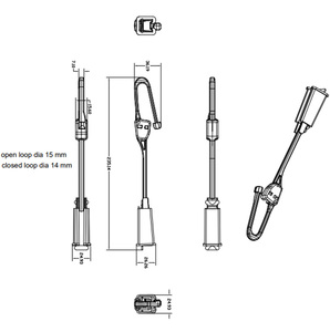 Serre-câble de tension ODWAC-PY pour câble plat aérien FTTH, charge de rupture 1,2 kN - Product Image 2