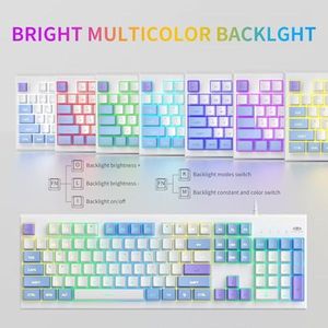 OEM ODM Cremige Tastaturen K2 Klassische Tastatur Kabelgebunden RGB-Hintergrundbeleuchtung 104 Tasten Wasserdichte Ergonomische Tastatur PC-Tastaturen für PC Laptop L - Product Image 2
