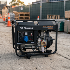 Générateur diesel SS SAMSON 5KW de qualité industrielle, 240V 50Hz, démarrage électrique, châssis ouvert, système de refroidissement par air portable - Product Image 5