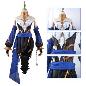 Game Genshin Impact <strong>Cosplay</strong> Costumes Halloween Keqing Ponytails Mixed Blue <strong>Cosplay</strong> - Product Image 2