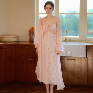 Pyjamas Damen gepolsterte Cups Frühling Herbst Neu bedrucktes Leibchen Sexy zweiteiliges Set mit gepolsterten Cups Pyjamas Oberbekleidung-Friendly <span class=keywords><strong>Lo</strong></span> - Product Image 2